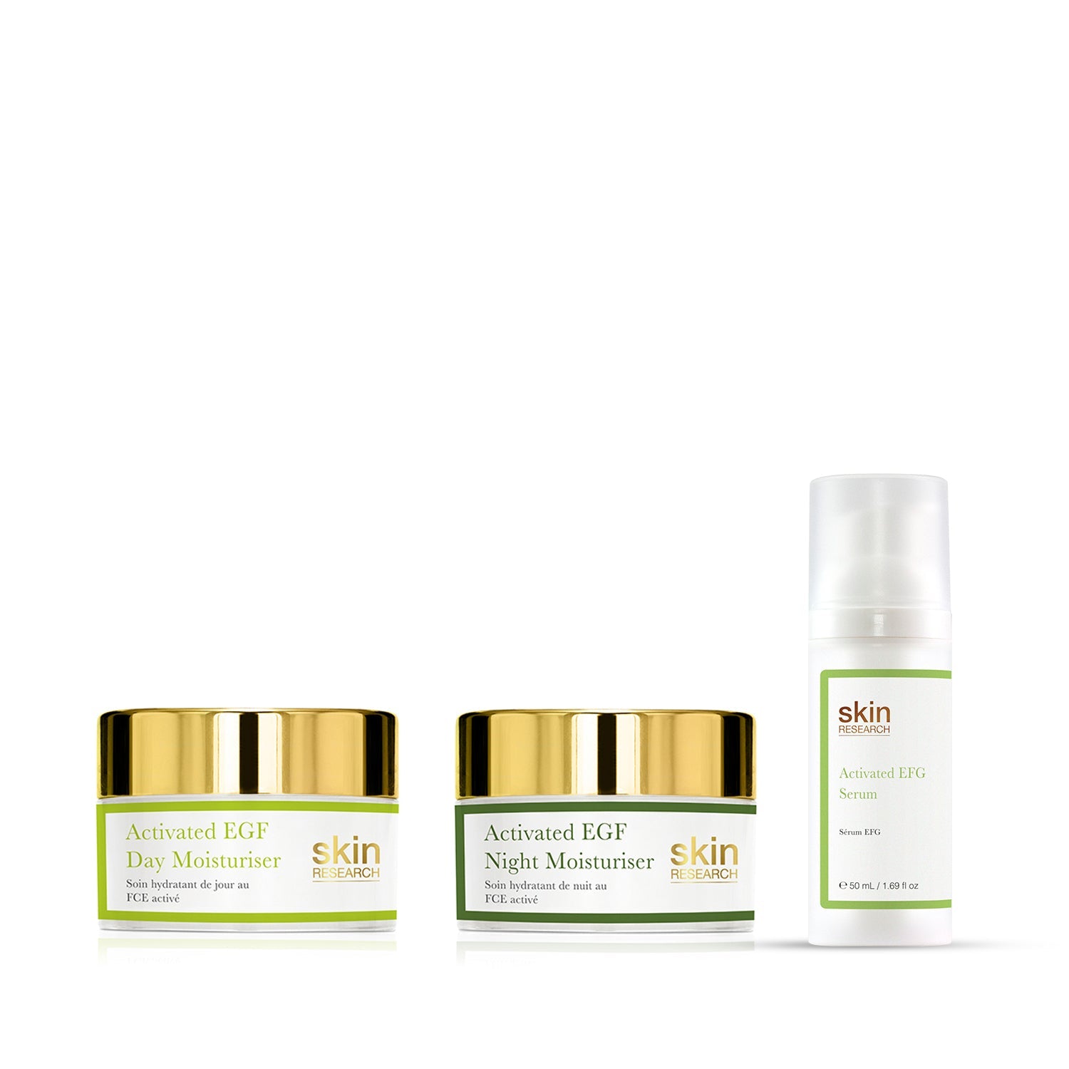 EGF Anti-Ageing Tagescreme + Nachtcreme + Gesichtsserum