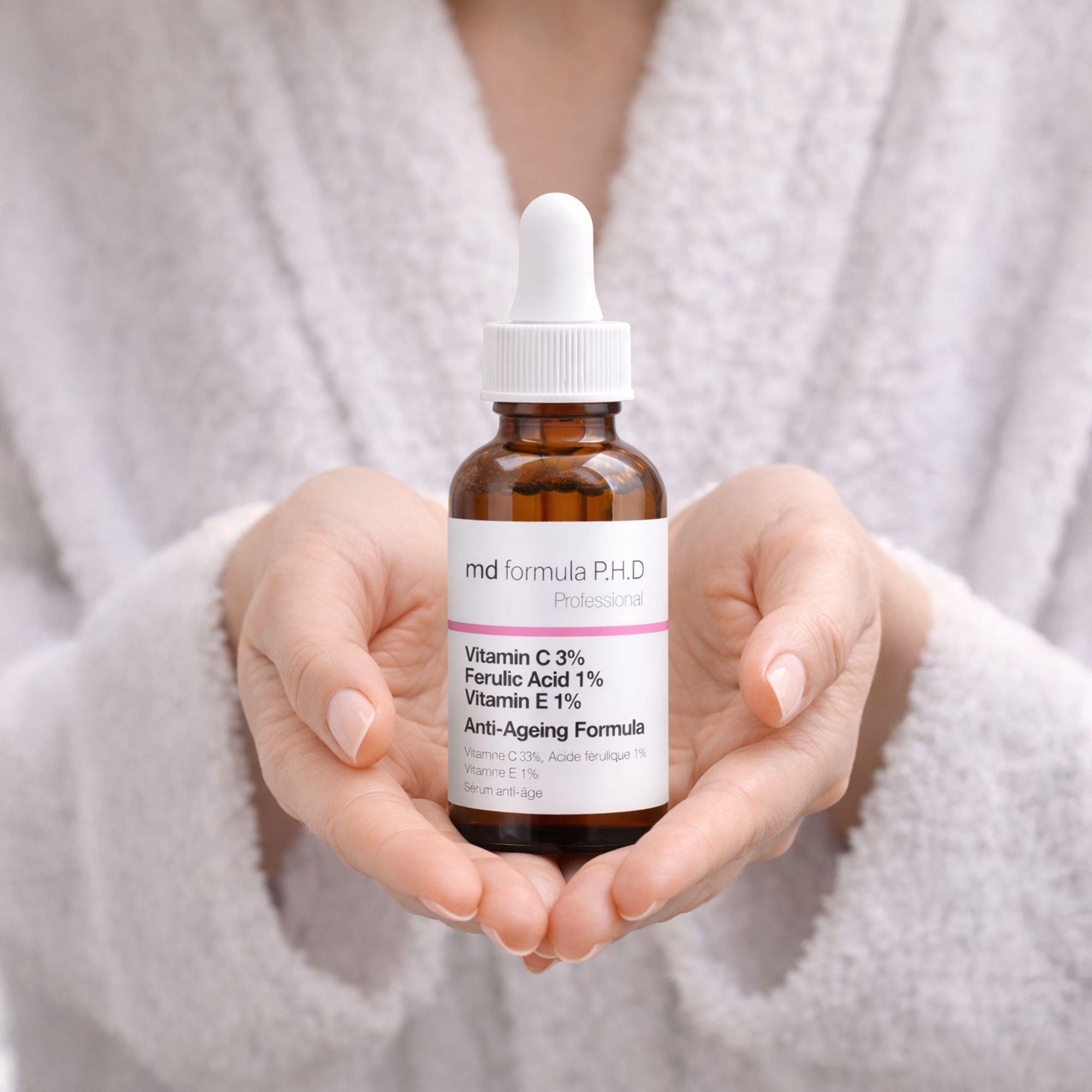 Anti-Aging-Serum mit 3 % Vitamin C, 1 % Ferulasäure und 1 % Vitamin E, 30 ml