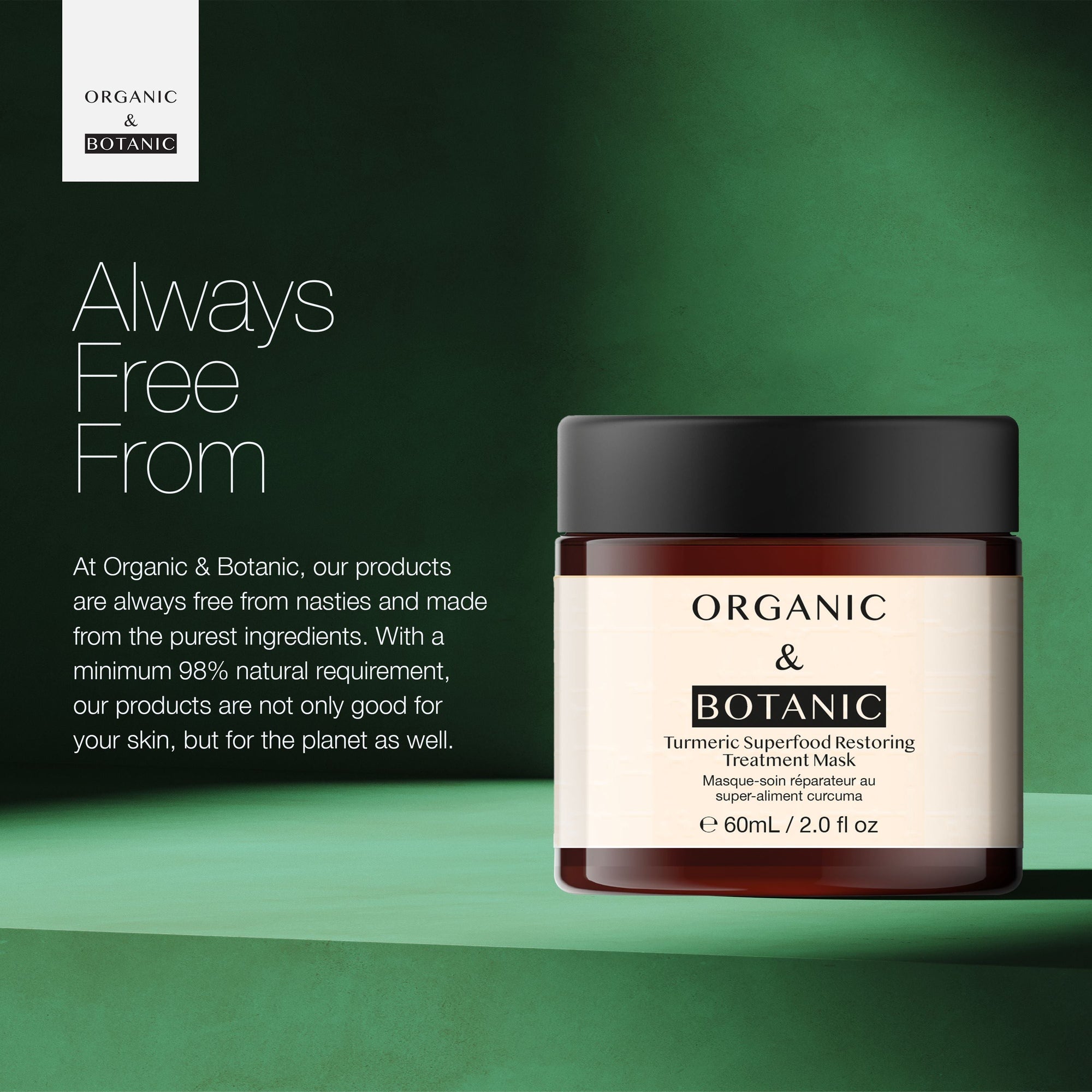 Hochwirksame Kurkuma-Superfood-Regenerationsmaske 60 ml x 2 Duo-Pack