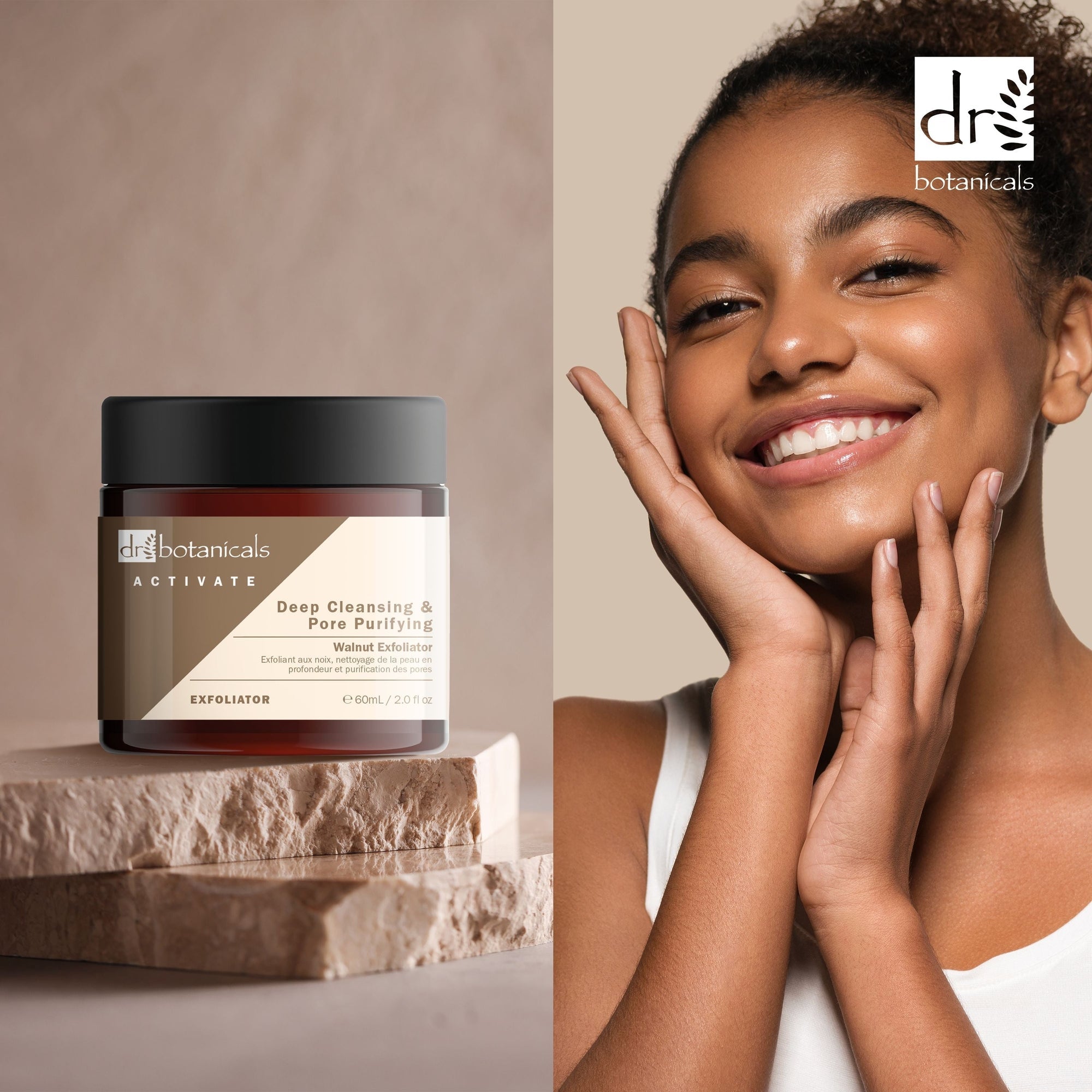 Aktivieren Sie das Tiefenreinigende und Porenverfeinernde Walnuss-Peeling 60 ml Doppelpack