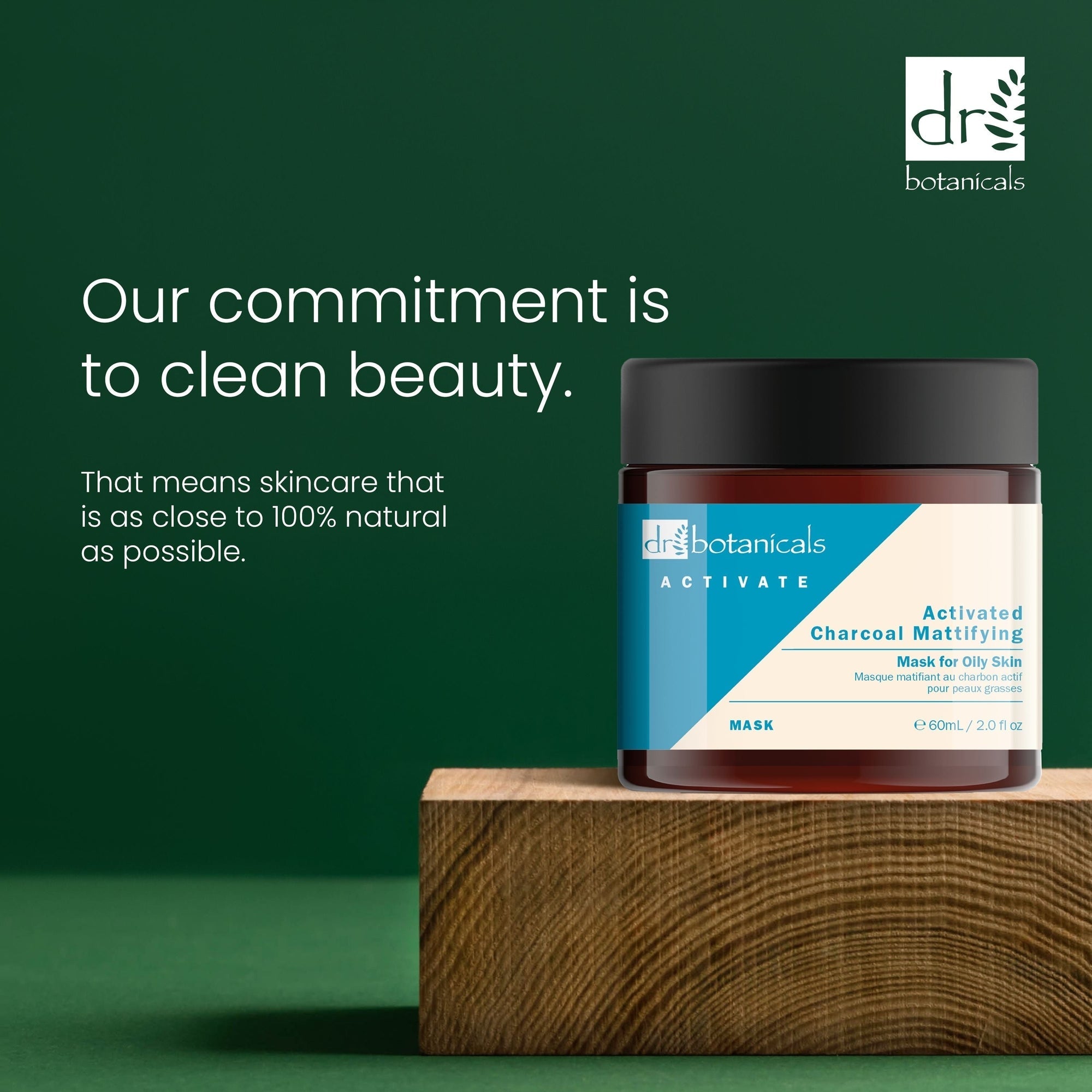 Mattierende Aktivkohle-Maske für fettige Haut, 60 ml Doppelpackung