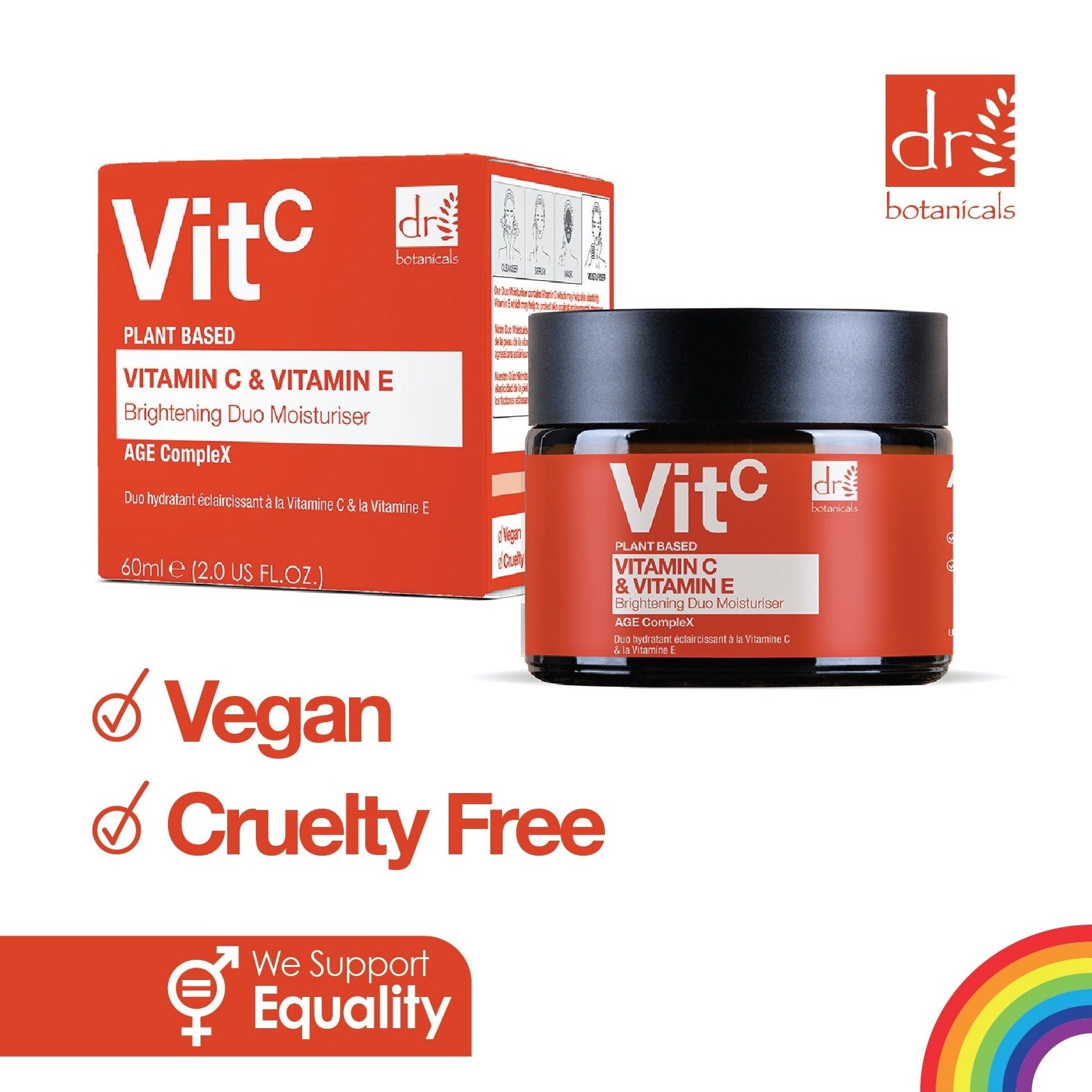 Vitamin C 1 % &amp; Vitamin E Aufhellende Duo-Feuchtigkeitscreme 60 ml x 2 Duo-Pack