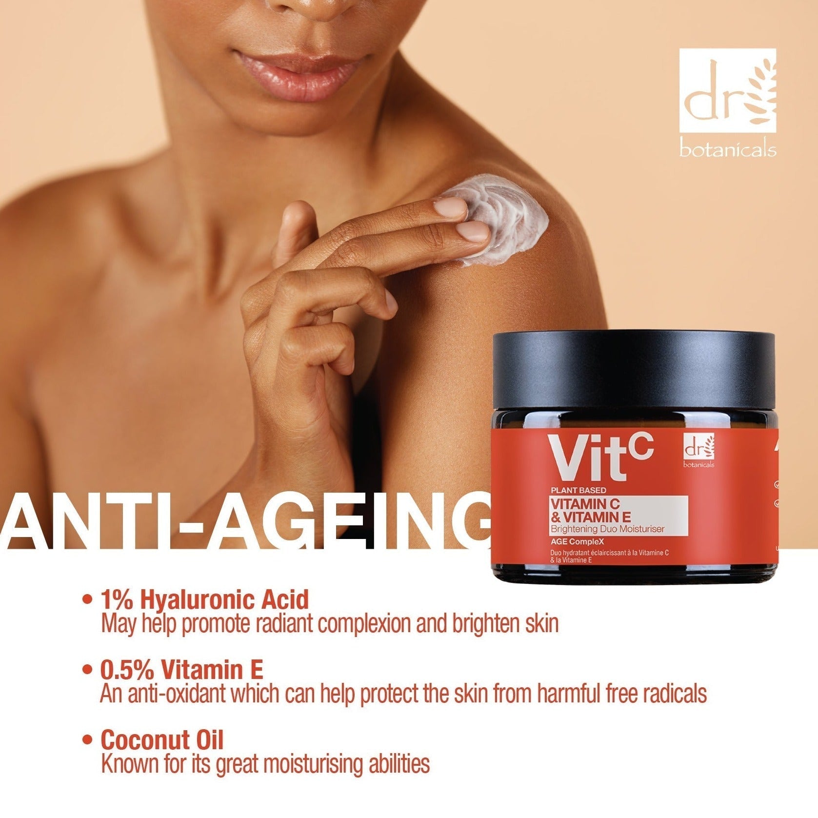 Vitamin C 1 % &amp; Vitamin E Aufhellende Duo-Feuchtigkeitscreme 60 ml x 2 Duo-Pack