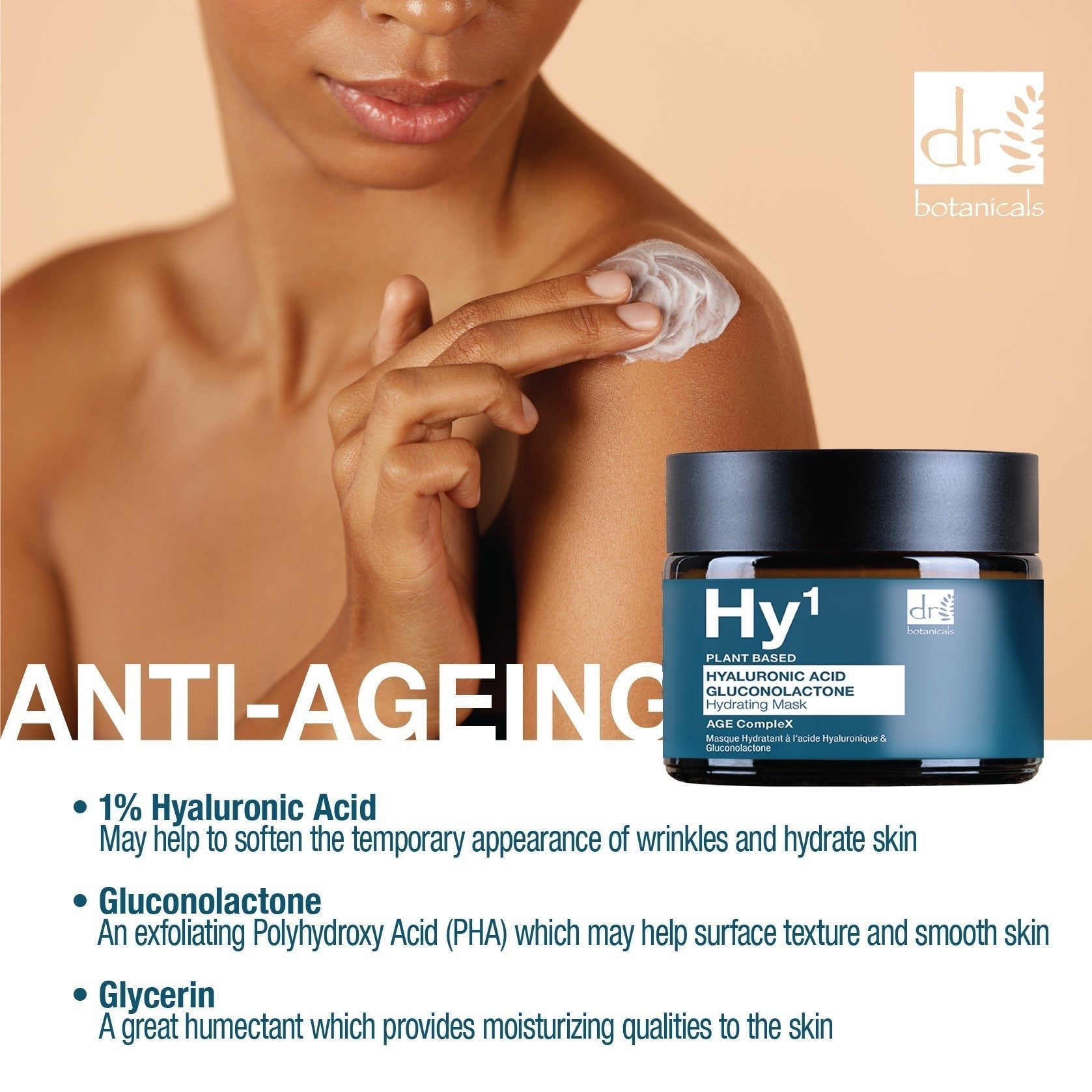 Hyaluronsäure 1 % &amp; Gluconolacton Maske 60 ml