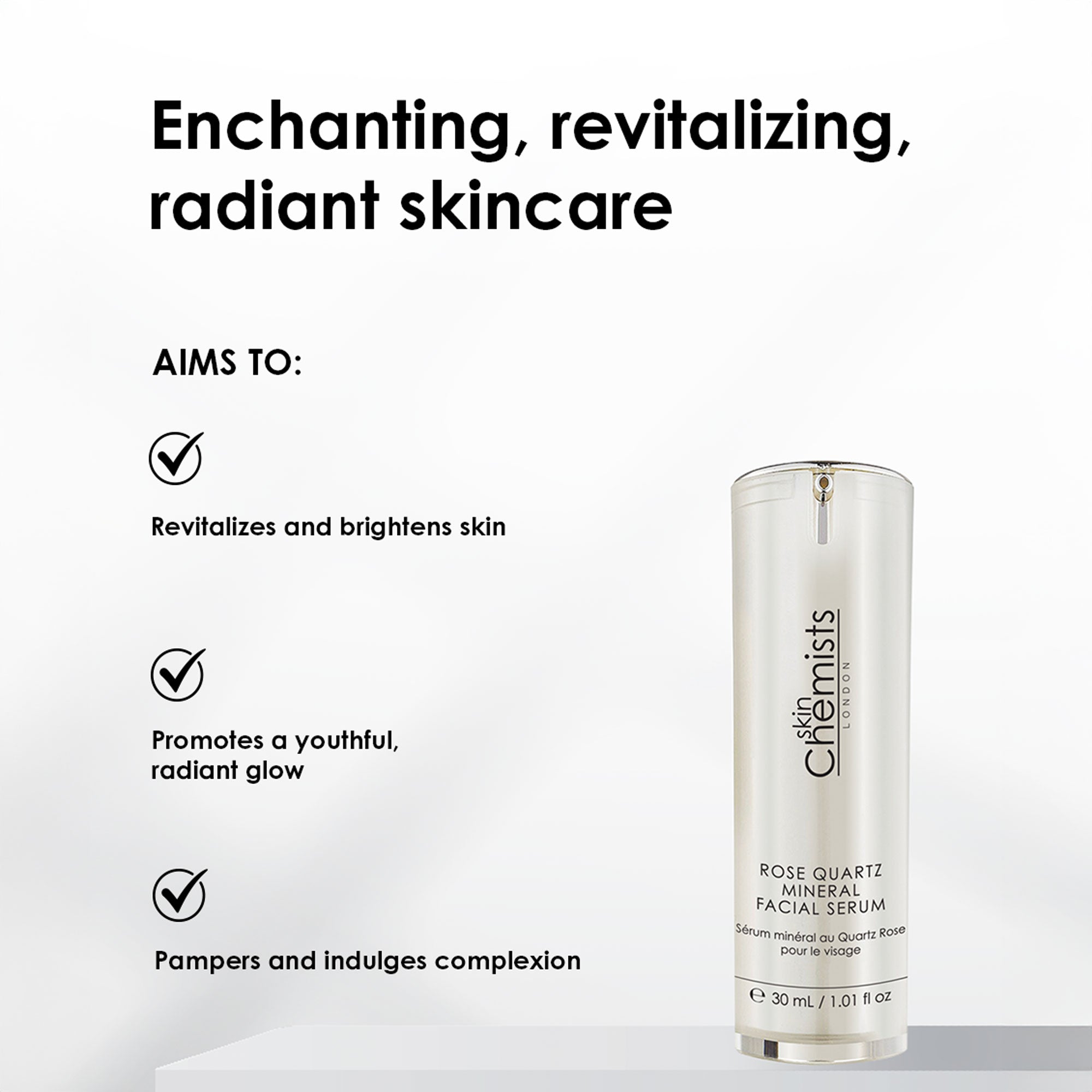Anti-Aging Rosenquarz-Mineral-Gesichtsserum 30 ml
