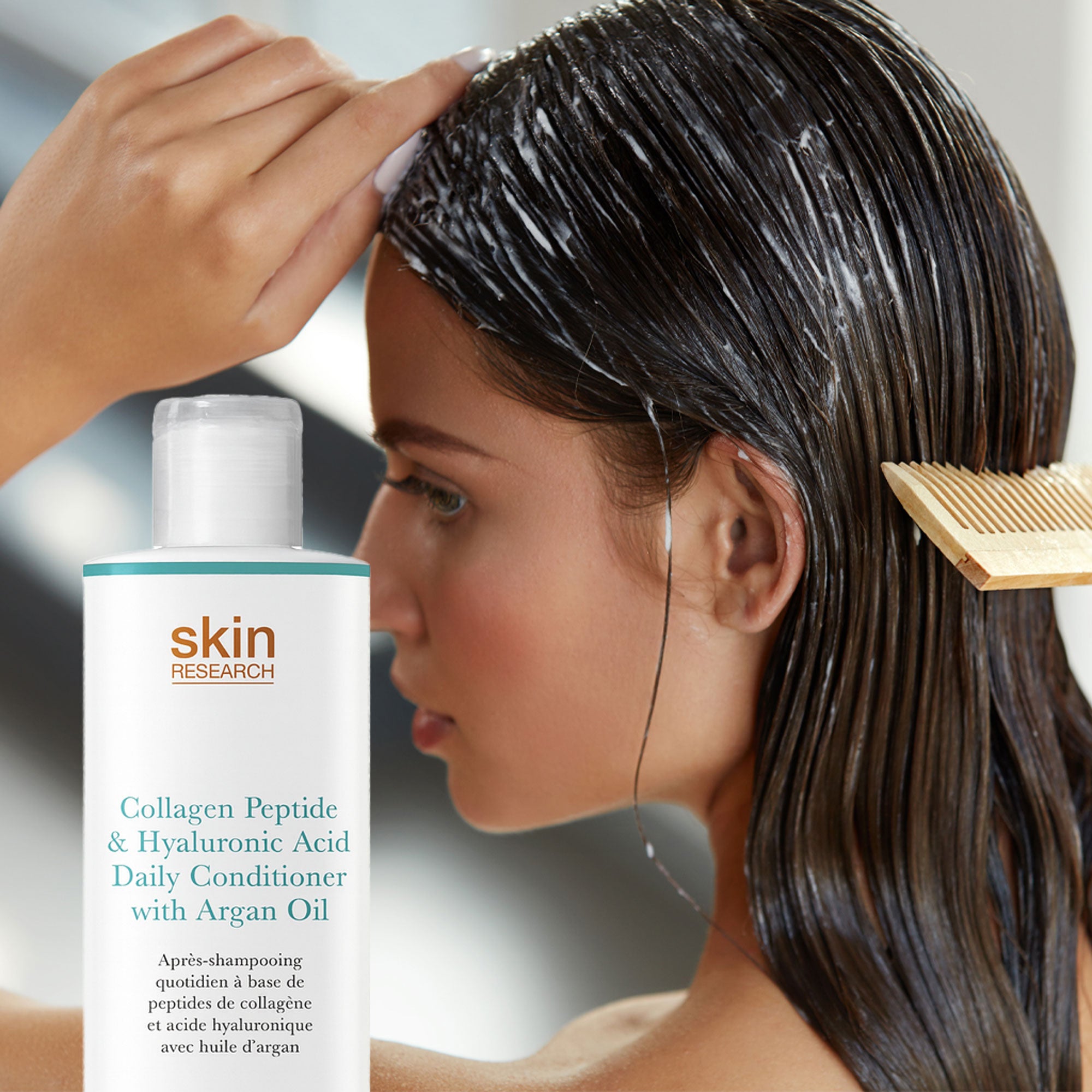 Tägliche Pflegespülung mit Kollagenpeptiden, Hyaluronsäure und Arganöl, 250 ml