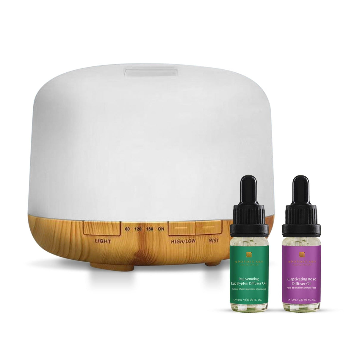 Dr Botanicals Premium 5 In 1 Aromatherapy Rejuvenating Eucalyptus + Captivating Rose Diffuser Kit - skinChemists
