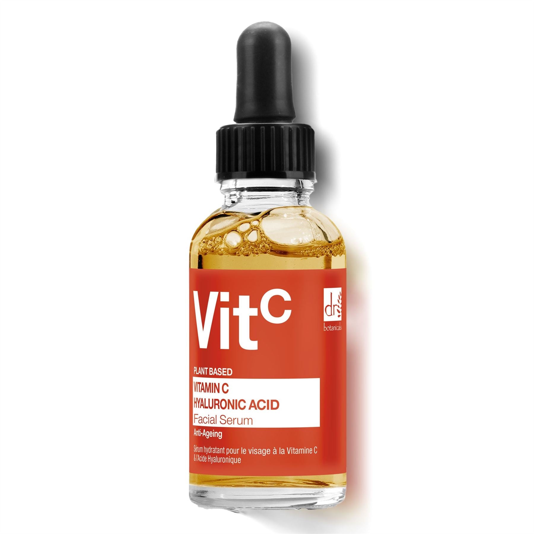 Feuchtigkeitsspendendes Gesichtsserum mit 5 % Vitamin C und 2 % Hyaluronsäure, 30 ml