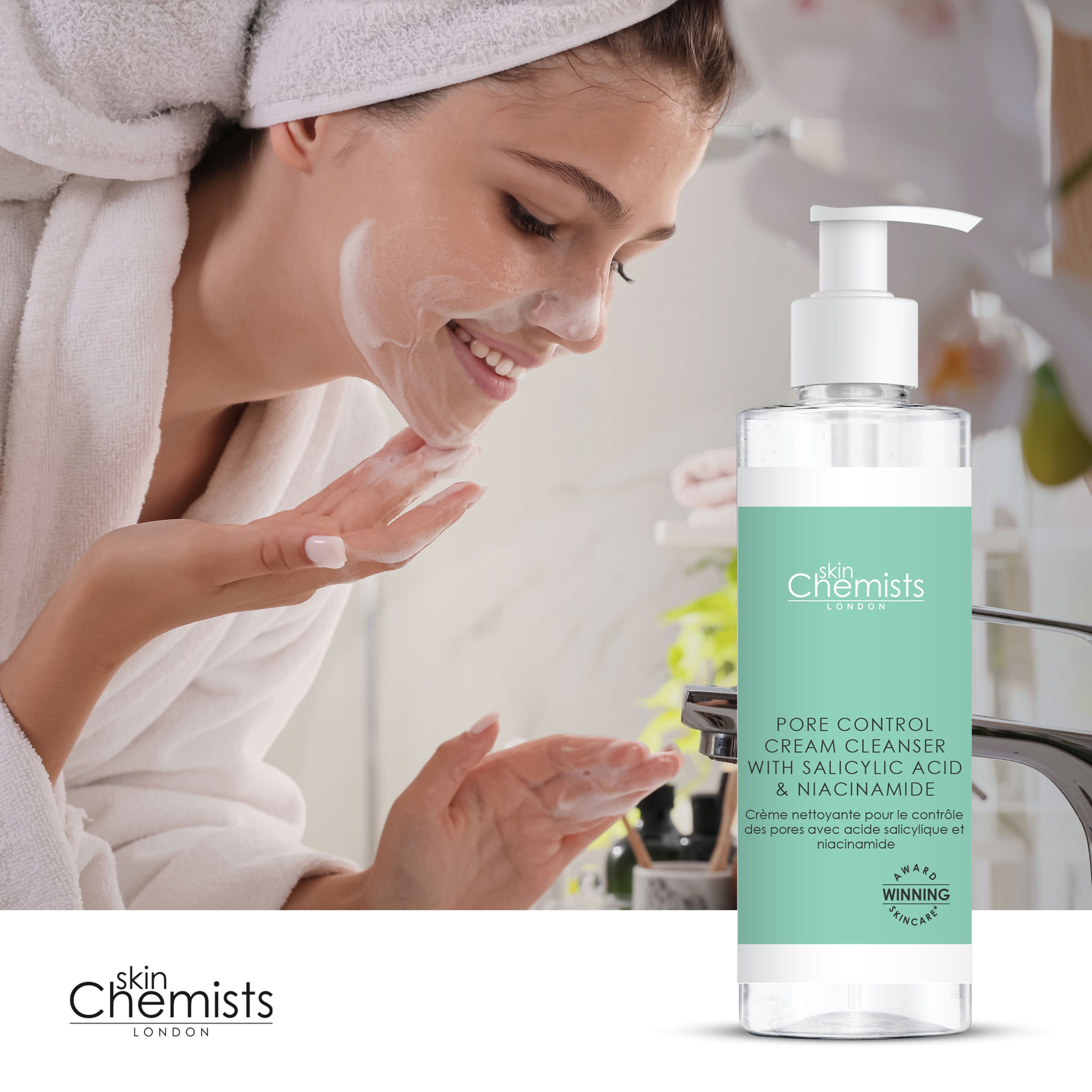 Porenverfeinernde Creme-Reinigungslotion mit Salicylsäure und Niacinamid, 200 ml