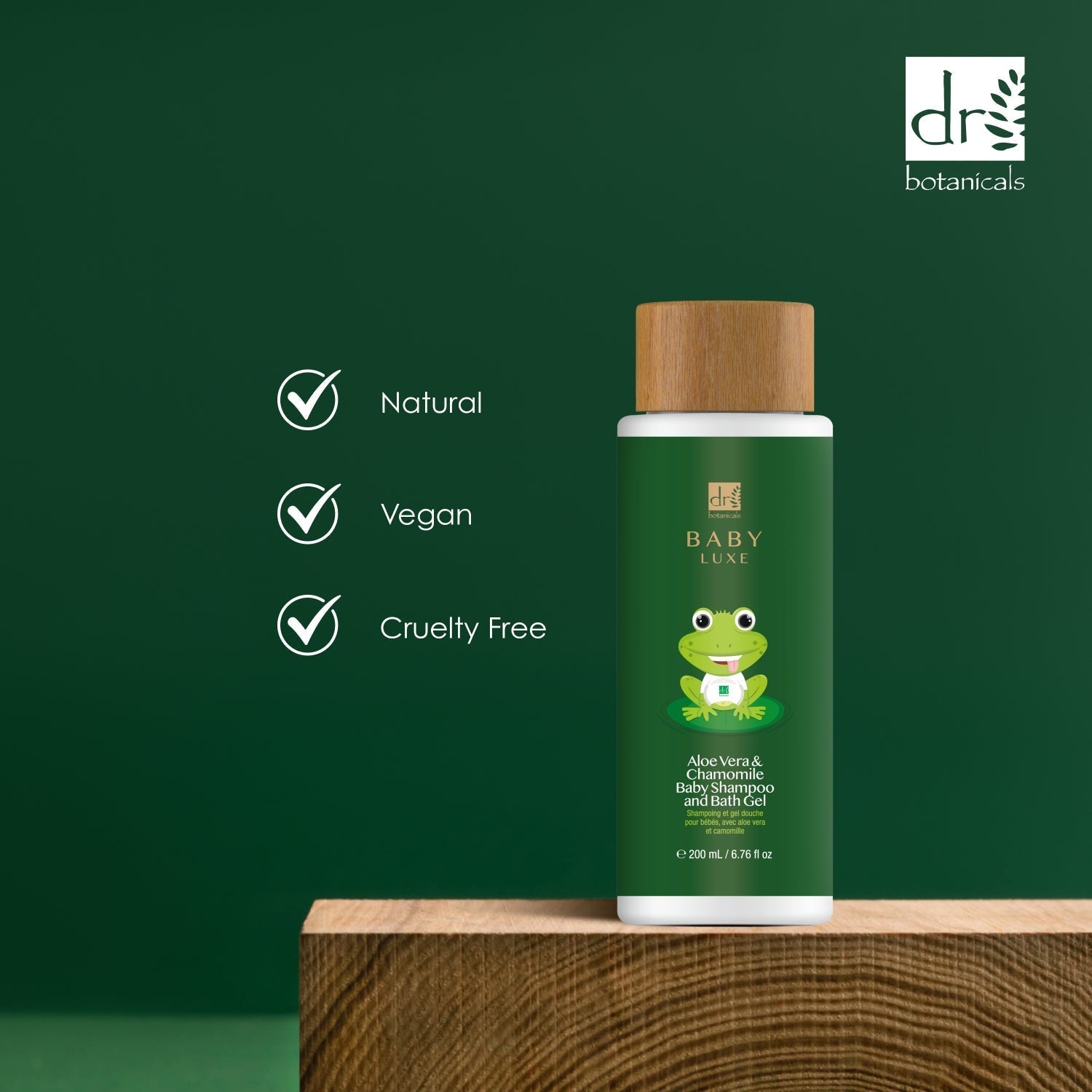 Shampoing et gel douche pour bébé Baby Lux à l'aloe vera et à la camomille 200 ml