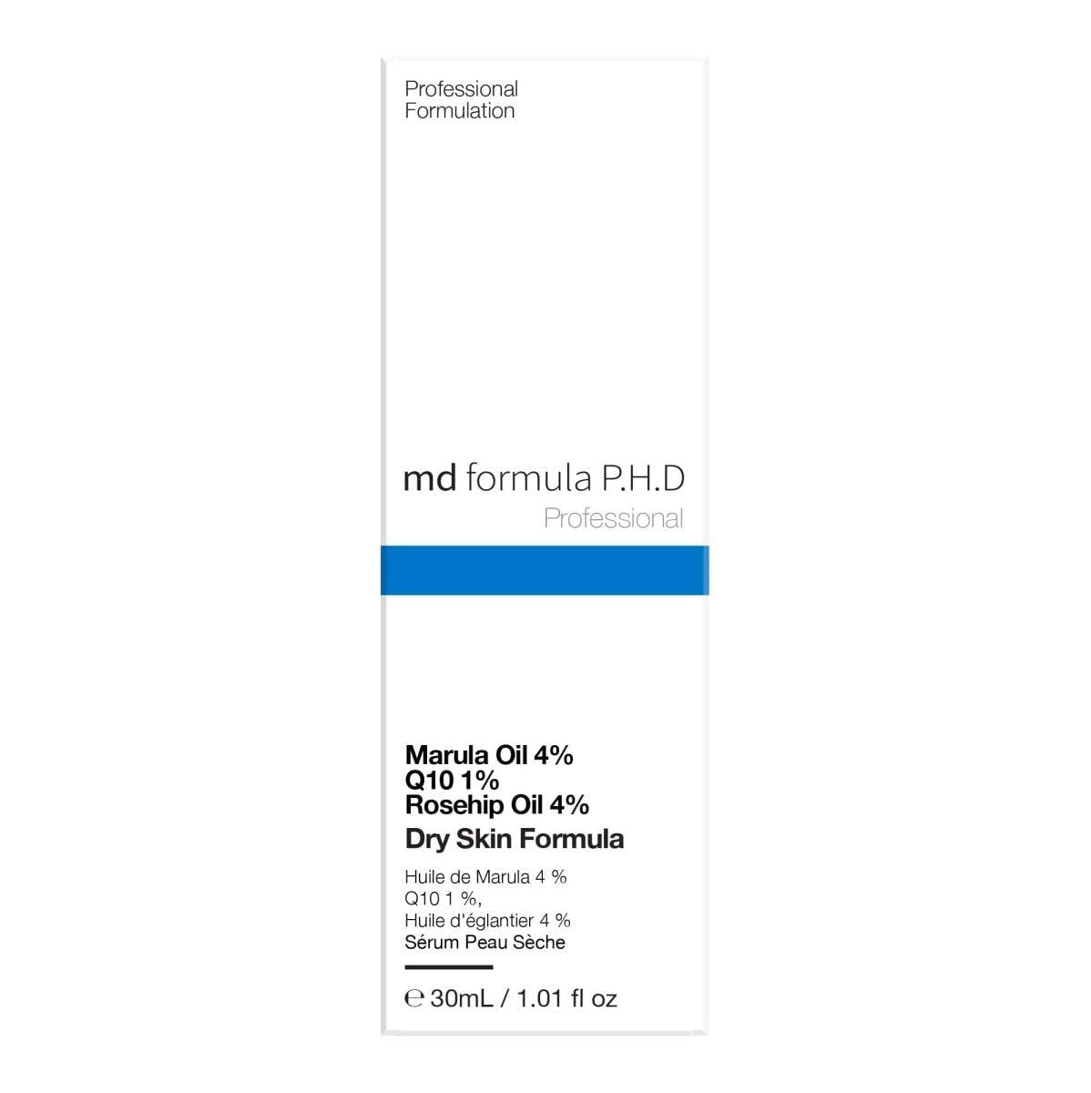 Serum für trockene Haut mit 4 % Marulaöl, 1 % Q10 und 4 % Hagebuttenöl, 30 ml