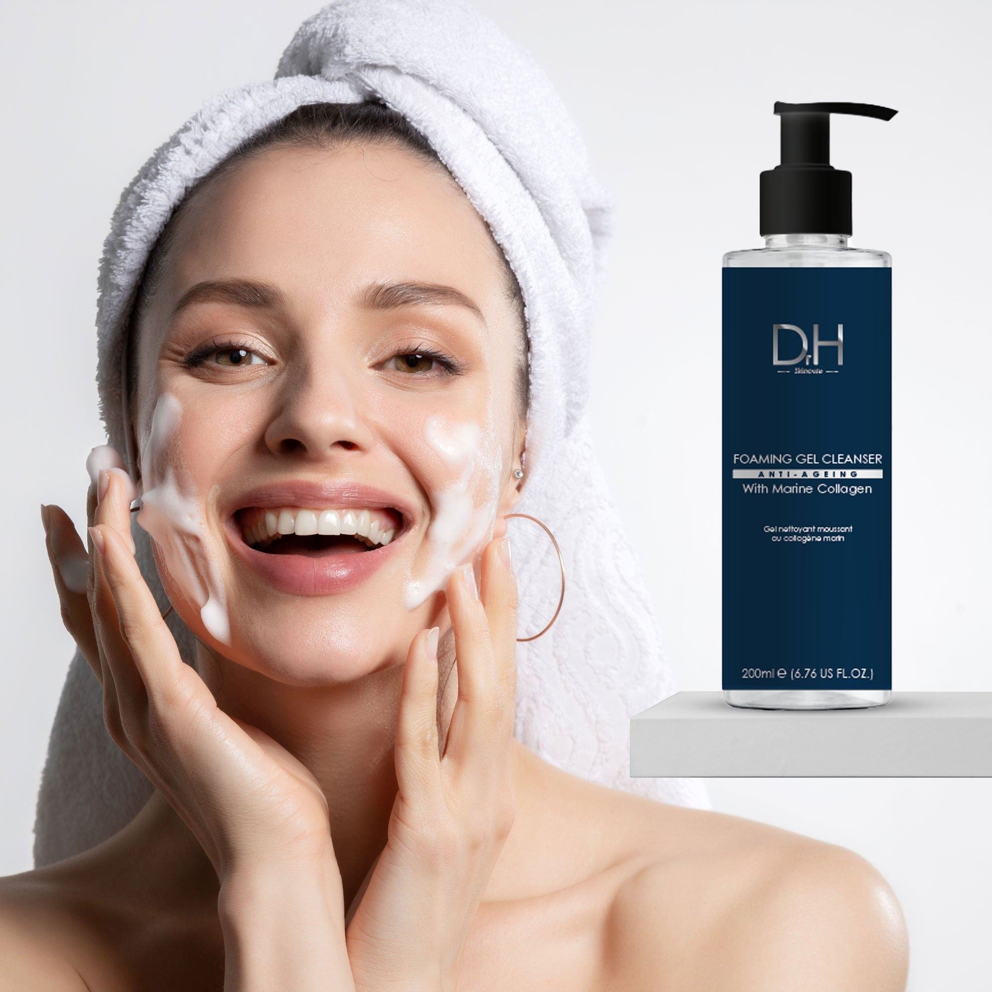 Schäumendes Gel-Reinigungsgel mit Meereskollagen 120 ml