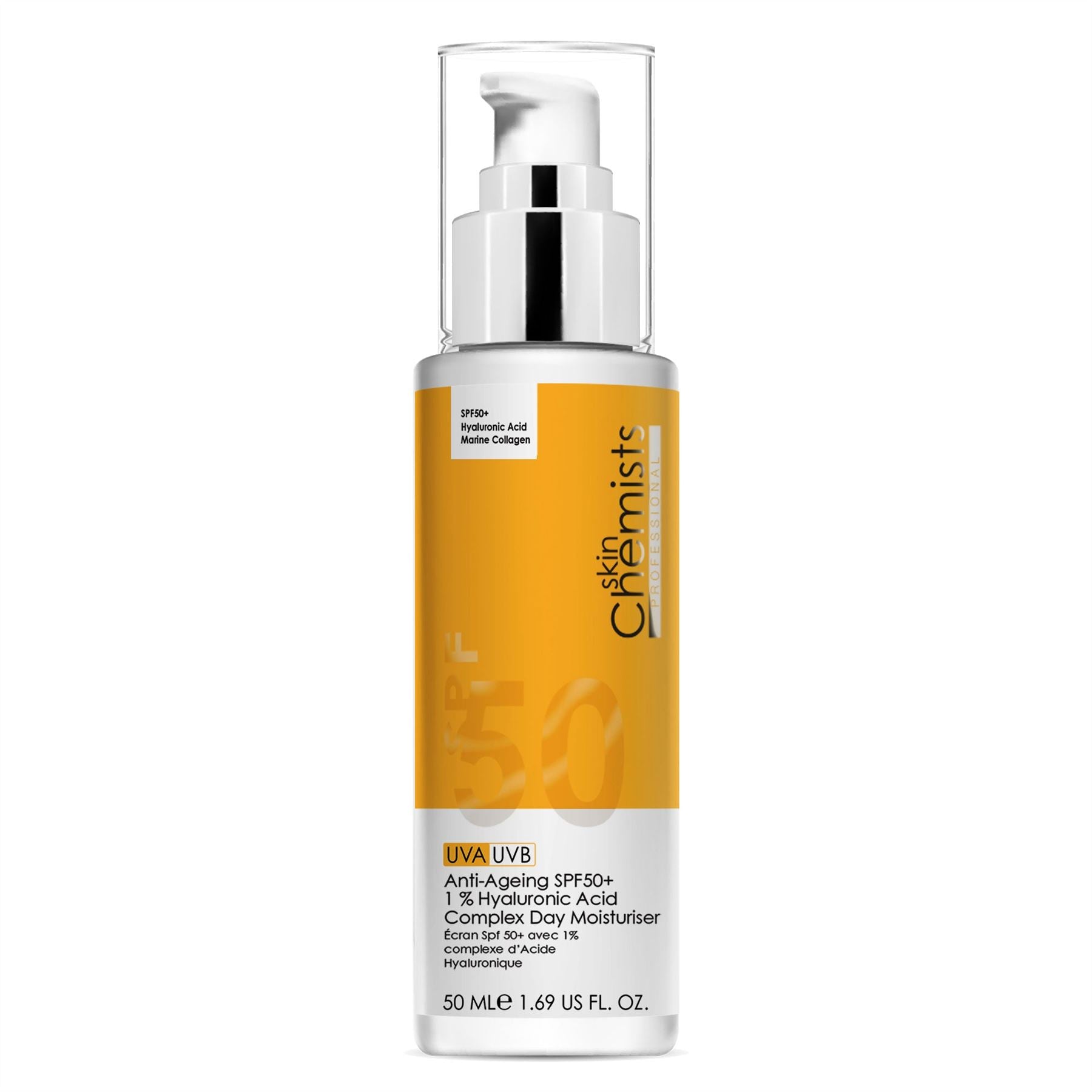 Anti-Aging Tagescreme mit LSF 50, 1 % Hyaluronsäure, 50 ml