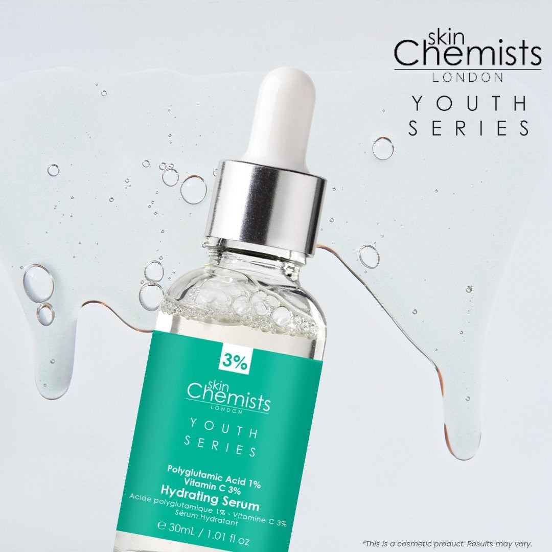 Youth Series Feuchtigkeitsserum mit 1 % Polyglutaminsäure und 3 % Vitamin C, 30 ml