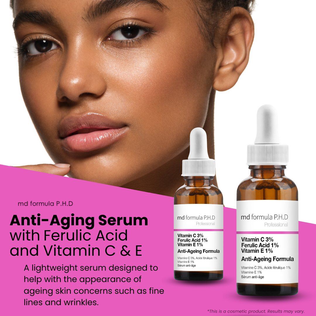 Sérum anti-âge Vitamine C 3 %, Acide férulique 1 %, Vitamine E 1 % 30 ml