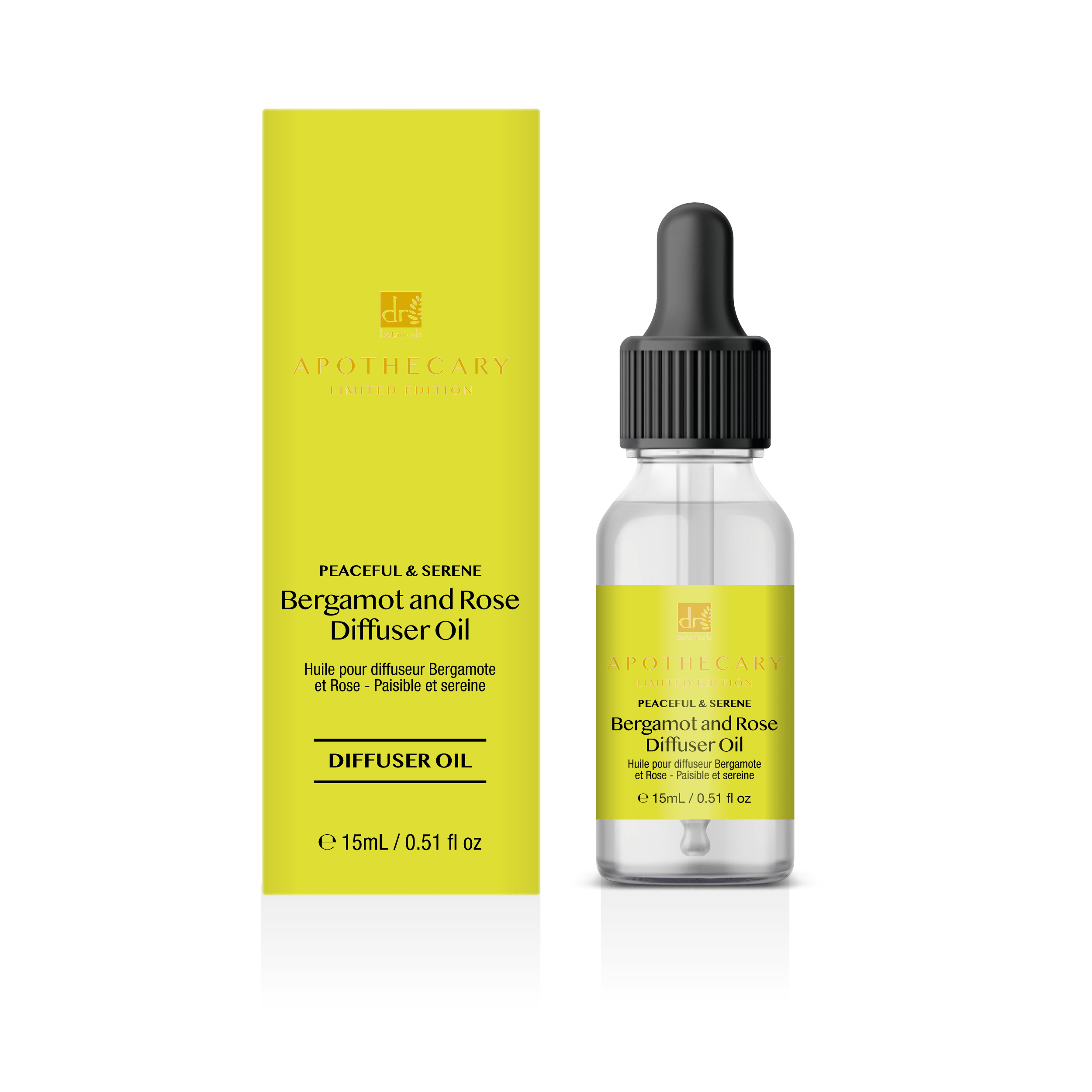 Friedliches und heiteres Bergamotte- und Rosen-Diffusoröl 15 ml