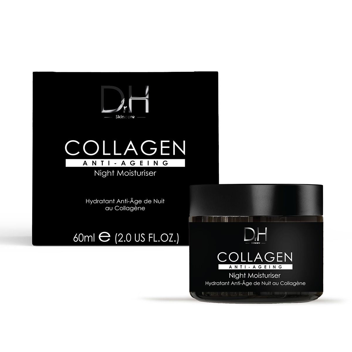 Anti-Aging-Nachtcreme mit Kollagen, Gesichtsserum &amp; Reinigungsseife