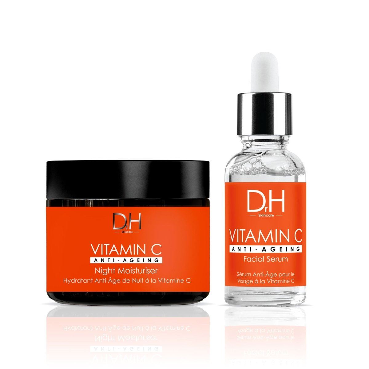Anti-Aging Vitamin C Gesichtsserum 30 ml + Vitamin C Anti-Aging Nachtcreme 60 ml