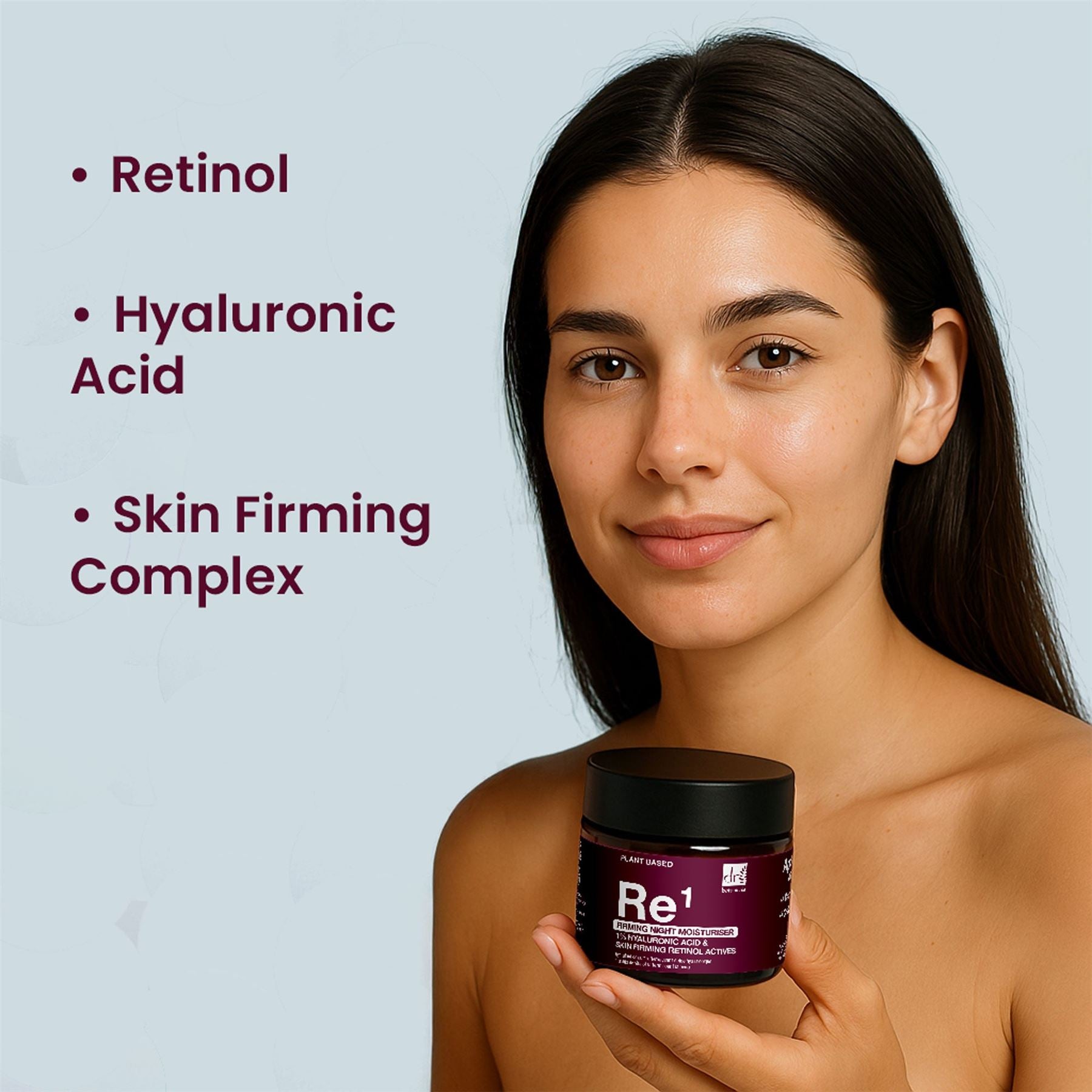 Straffende Nachtcreme mit 1 % Hyaluronsäure und hautstraffenden Retinol-Wirkstoffen, 60 ml