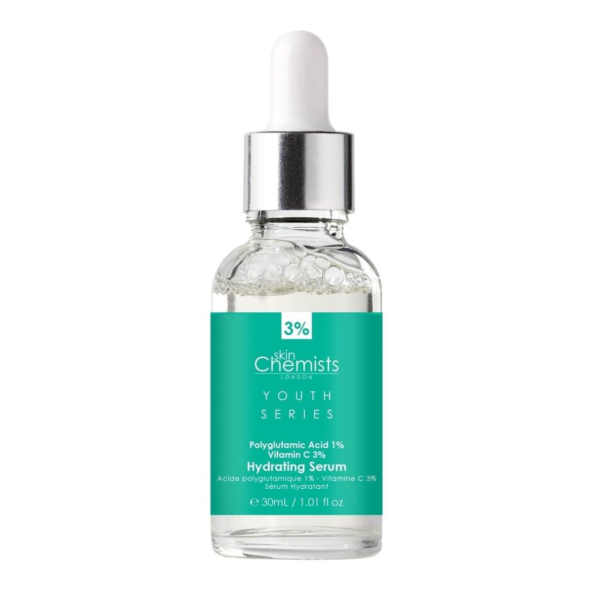 Sérum hydratant Youth Series à l'acide polyglutamique 1 %, à la vitamine C 3 % (30 ml)