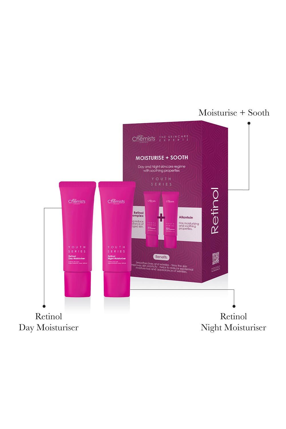 Retinol-Feuchtigkeitscreme &amp; Beruhigungsset + Gratis Retinolmaske 50 ml