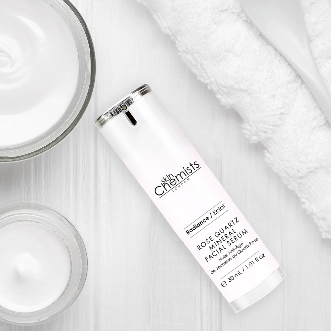 Rosenquarz-Mineralserum fürs Gesicht, 30 ml, Doppelpackung