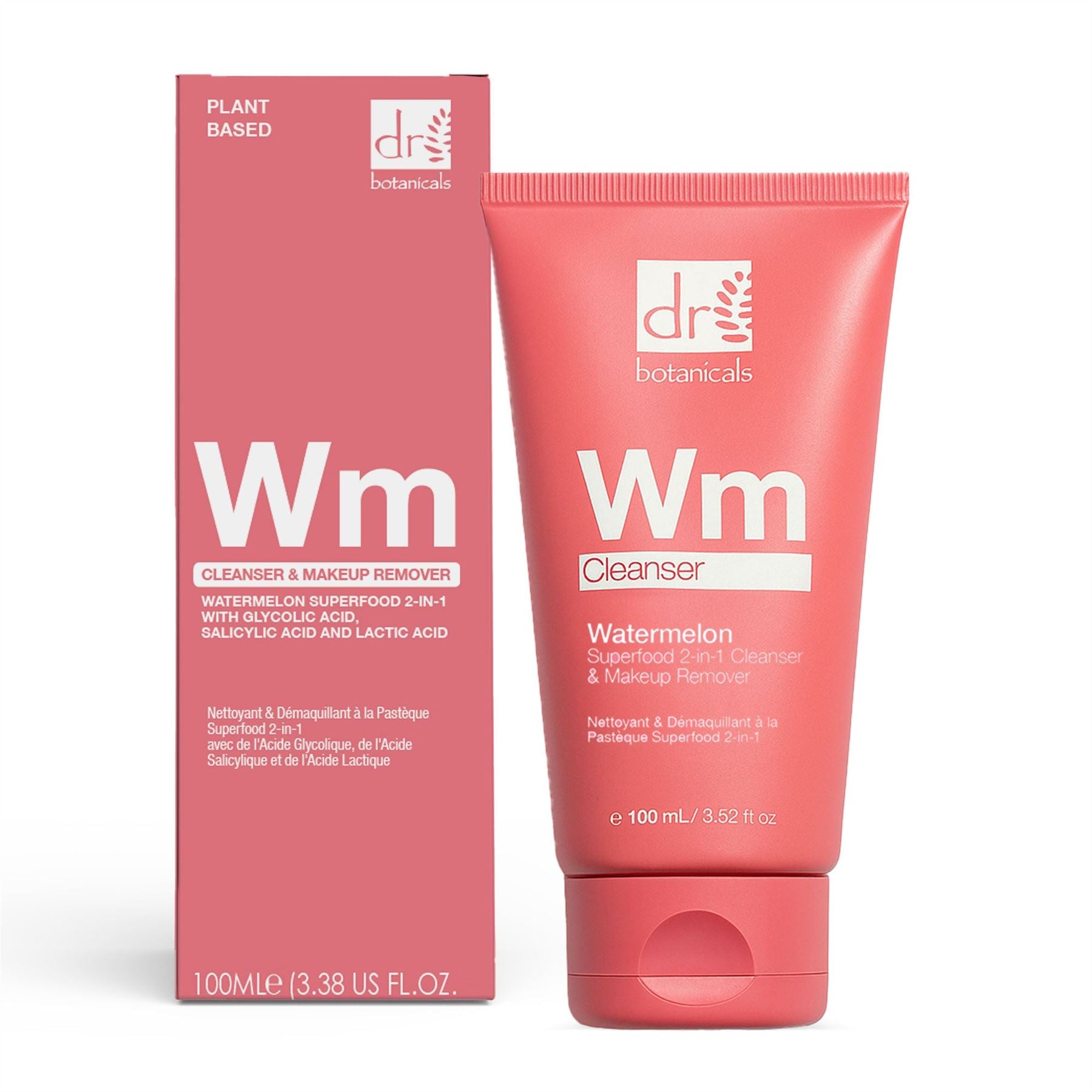 Watermelon 2-in-1 Cleanser & Makeup Remover with Glycolic Acid, Salicylic Acid and Lactic Acid 100ml