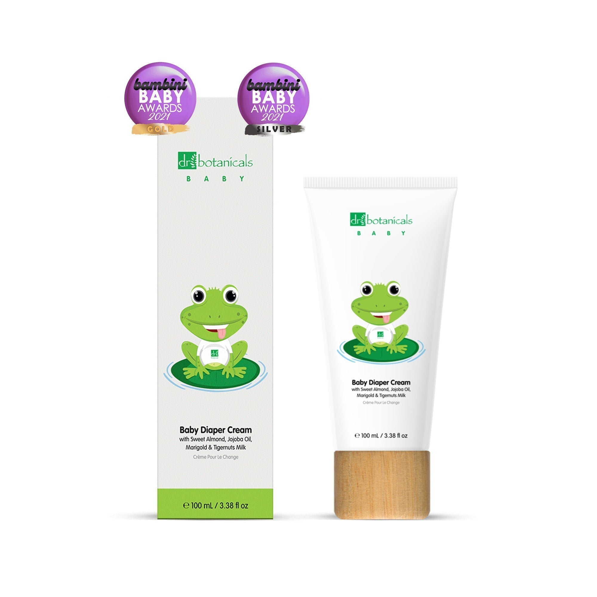 Baby-Windelcreme- und Körpermilch-Set mit Süßmandelöl