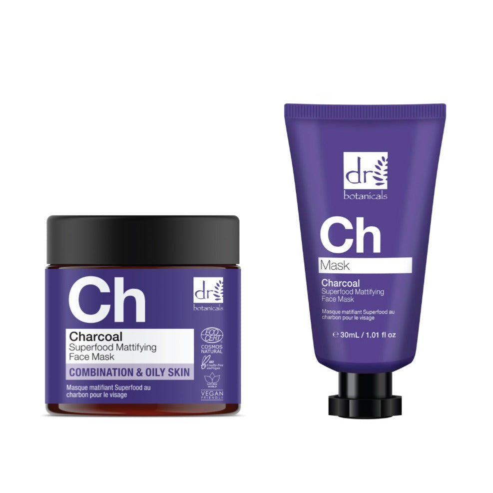 Anti-Aging-Gesichtsmasken-Duo mit Aktivkohle und Superfood
