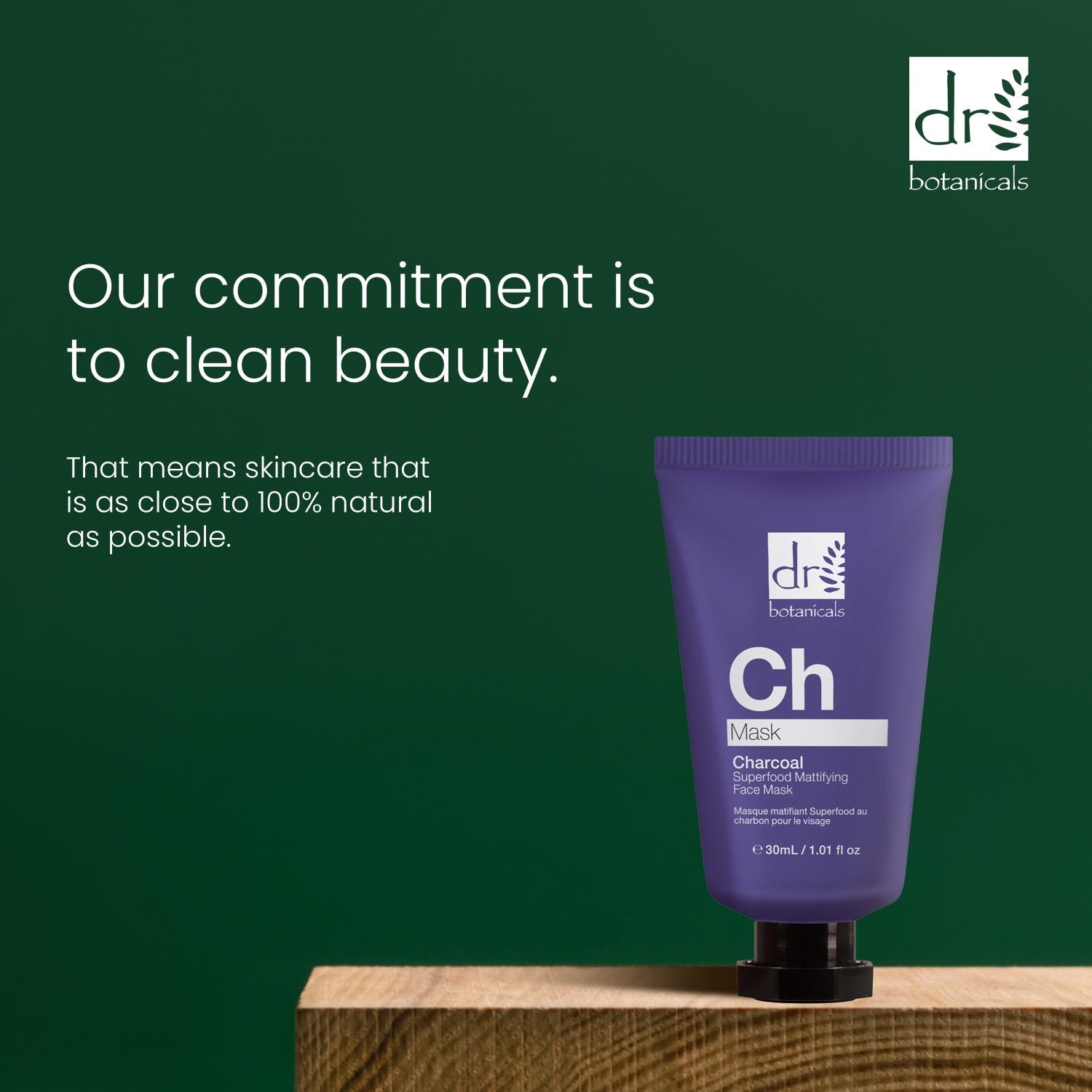 Hochwirksame, mattierende Gesichtsmaske mit Aktivkohle (30 ml)