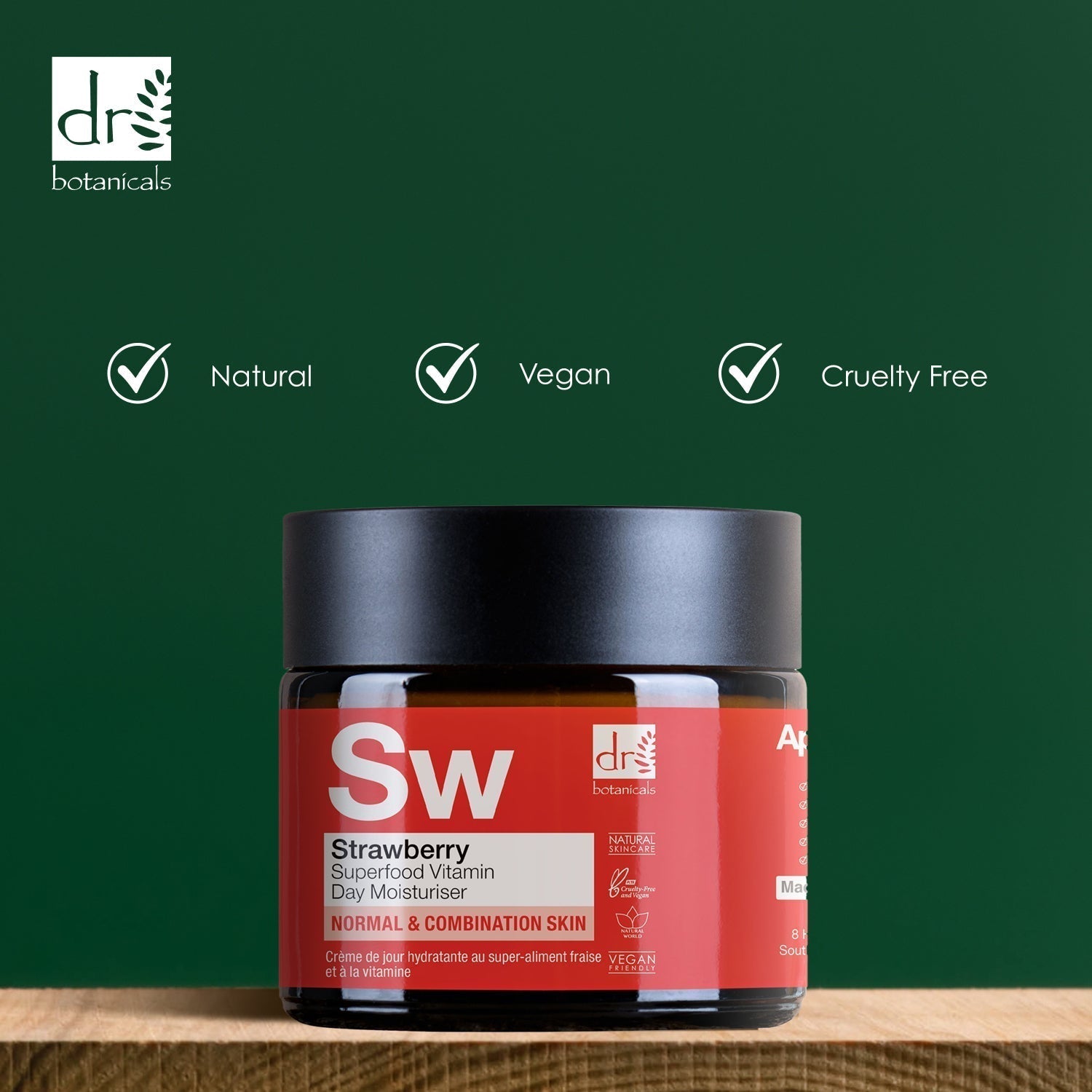 Hochwertige Tagescreme mit Erdbeer-Vitamin C, 60 ml