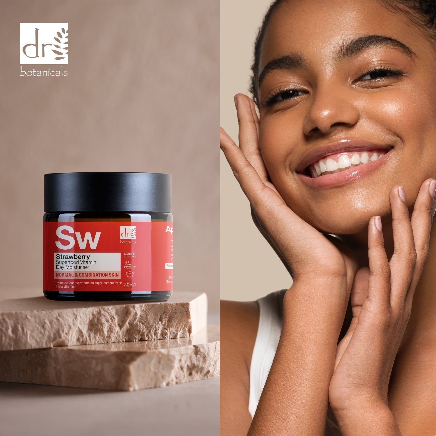 Hochwertige Tagescreme mit Erdbeer-Vitamin C, 60 ml