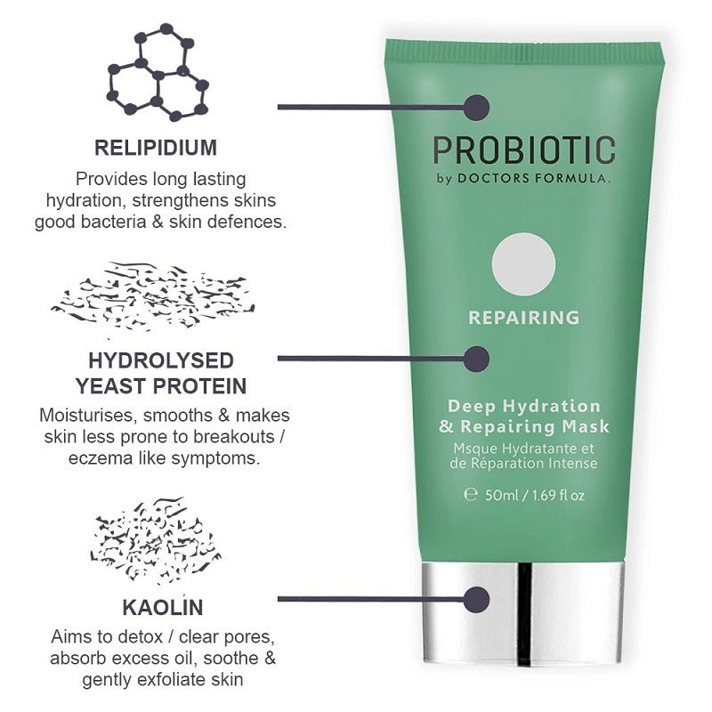Probiotische, reparierende Tiefenpflege- und Reparaturmaske 50 ml