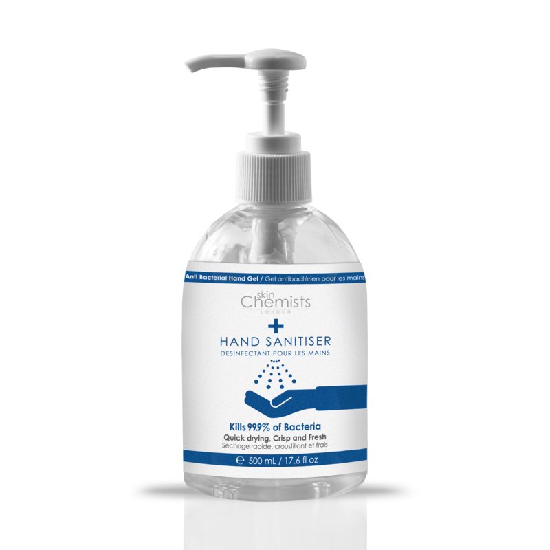 skinChemists Gesichtsmasken (10 Stück) &amp; Handdesinfektionsmittel 500 ml