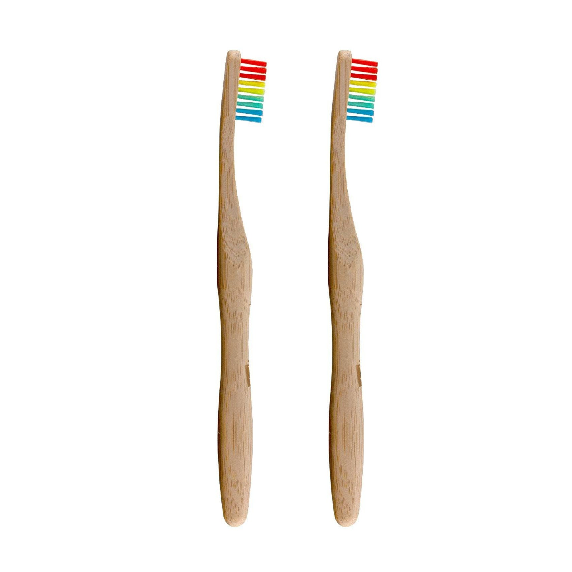 Bamboo Toothbrush Rainbow Twin Value Savings Pack